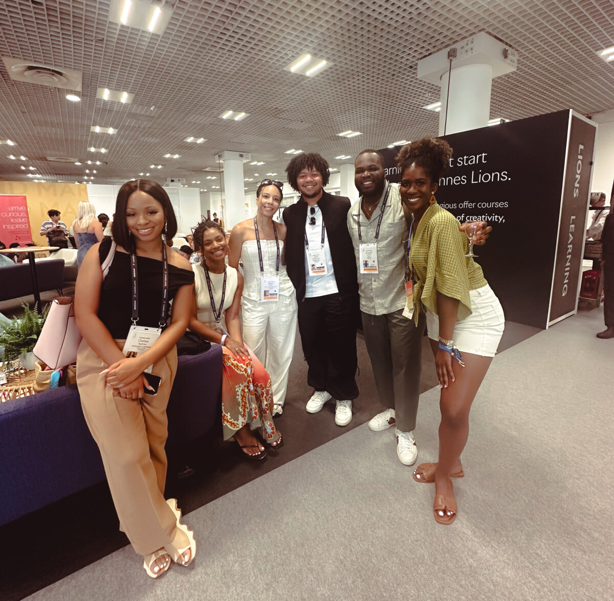 group of students in cannes