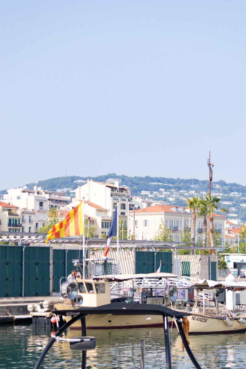 beautiful landscape with boat in foreground