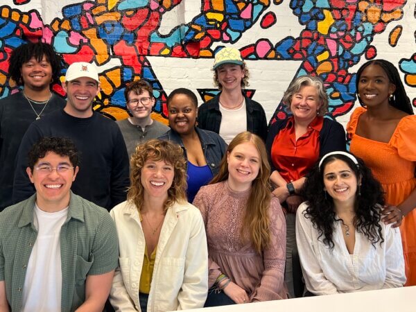 group photo in the basement of brandcenter