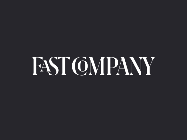 fast company logo on black background