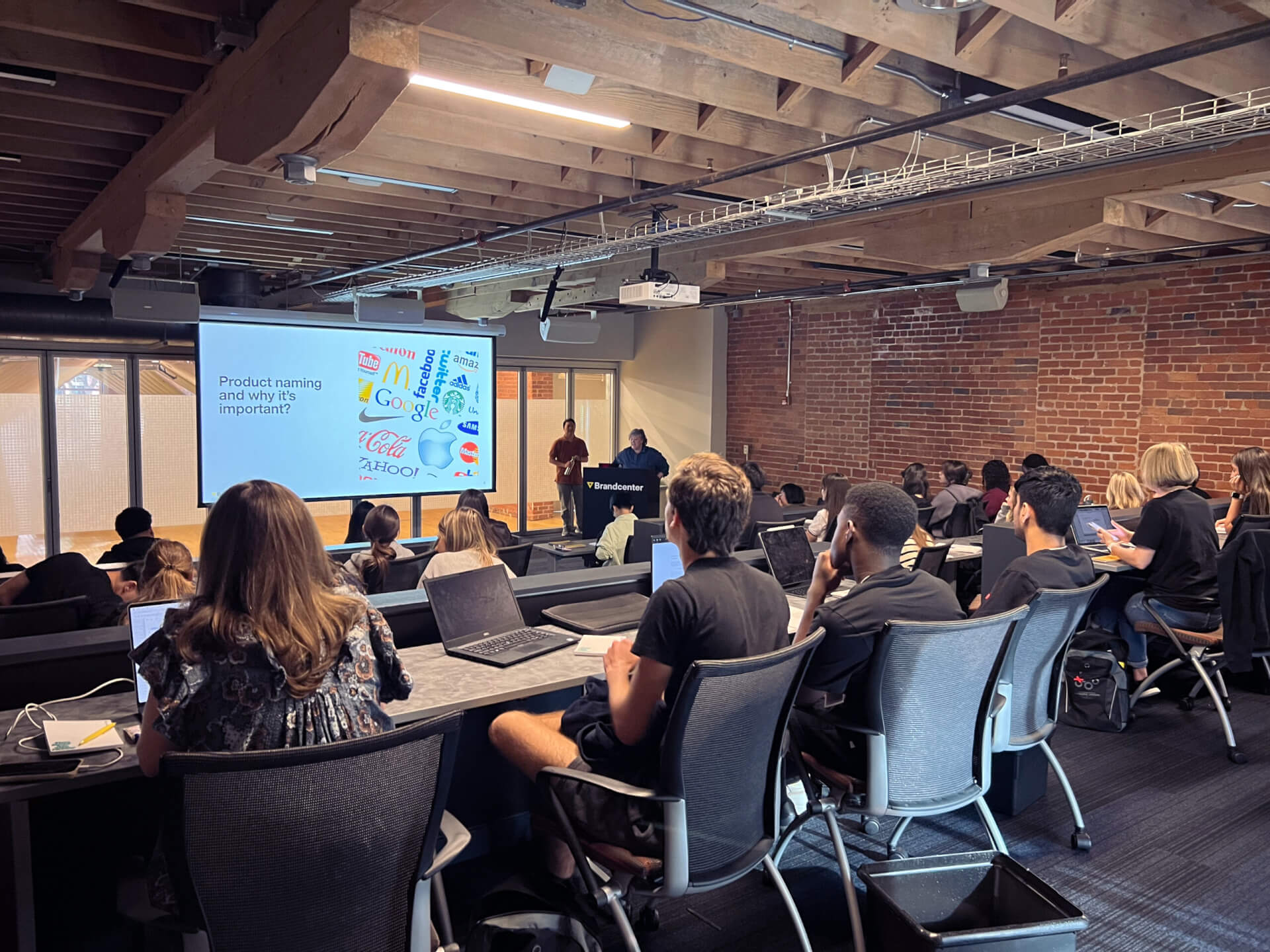 group of students attending presentation