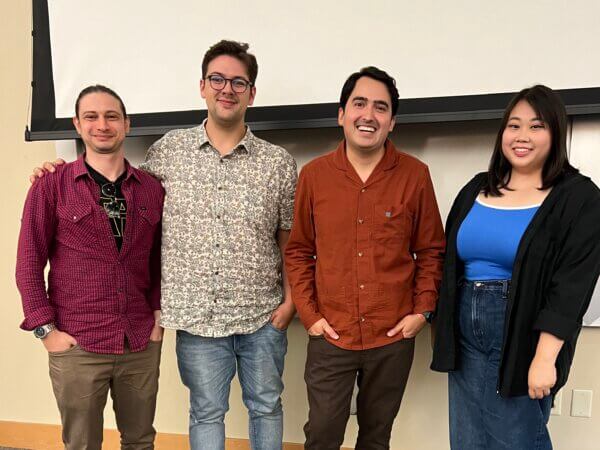 jeff and students following forum