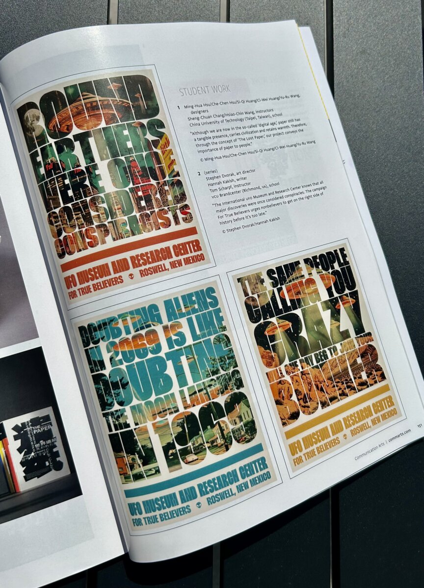 image of spread in magazine