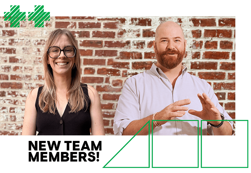 micah and alyson headshots with new team members