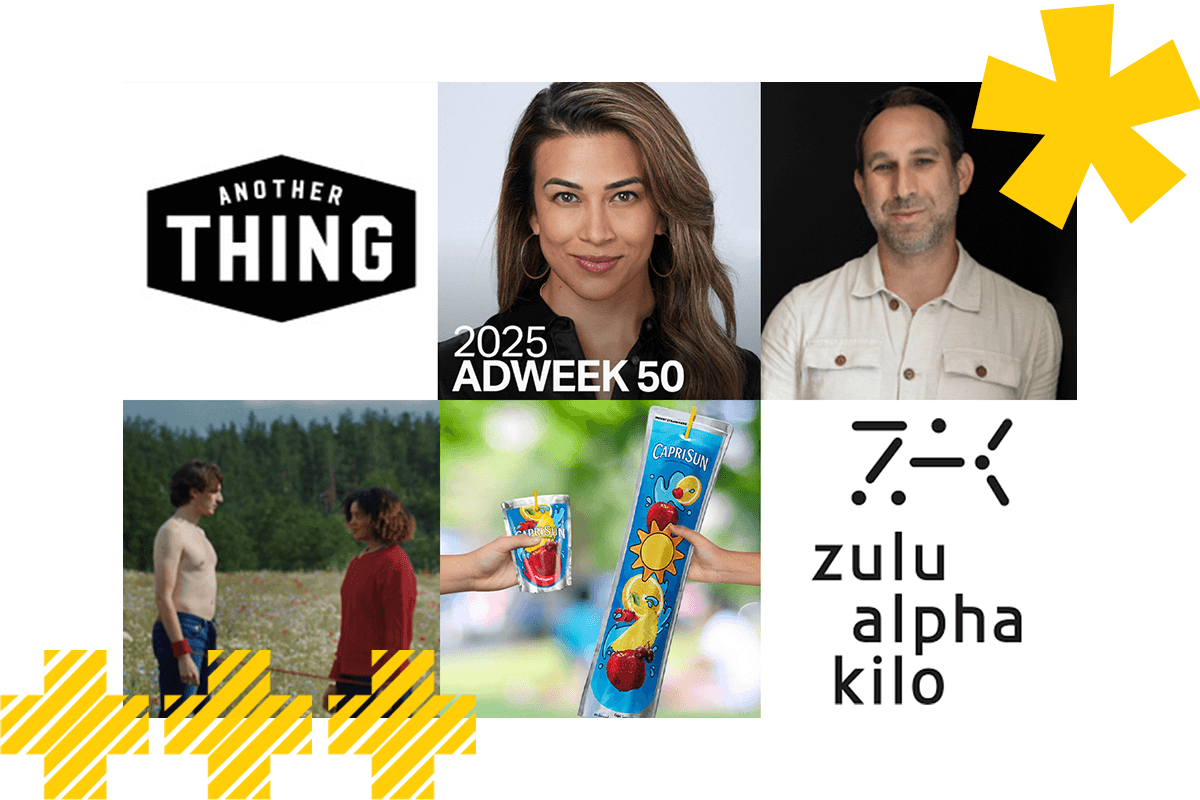 grid of images of new work and headshots