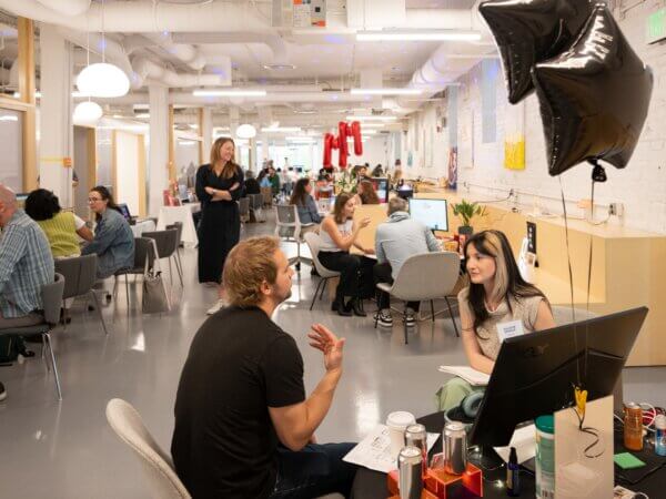 students and recruiters at recruiter session