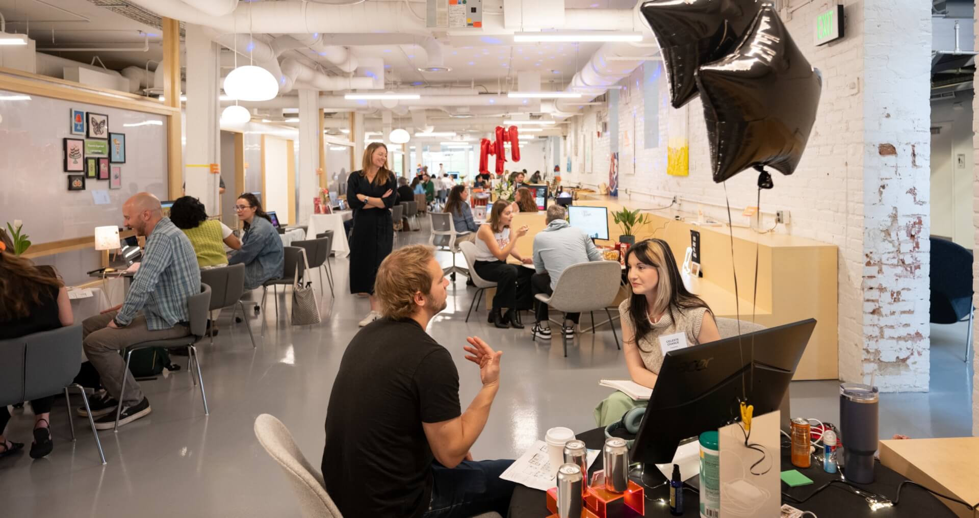 students and recruiters at recruiter session