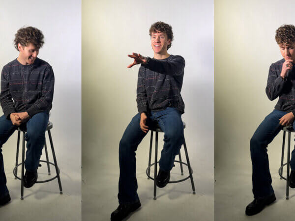 josef in filming studio at brandcenter