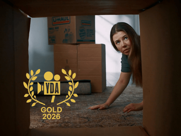 still from short with fold y d a logo